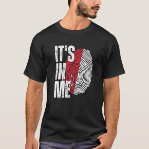 T-shirt C'est en moi empreinte digitale drapeau de Singapo
