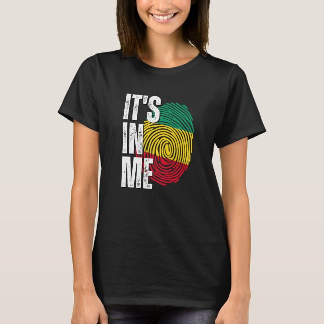 T-shirt C'est en moi Guinée Drapeau Drapeau Drapeau Drapea (Devant)
