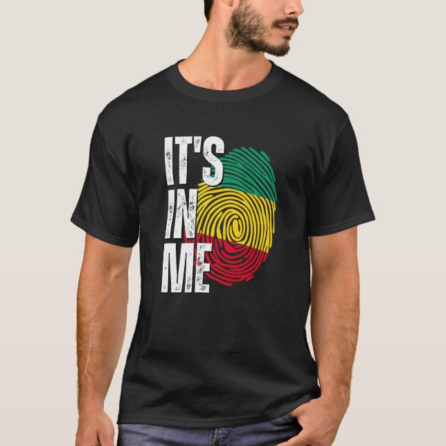 T-shirt C'est en moi Guinée Drapeau Drapeau Drapeau Drapea (Devant)