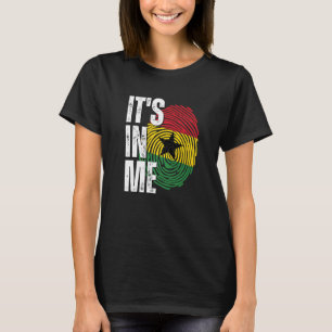 T-shirt C'est en moi le drapeau du Ghana empreintes digita