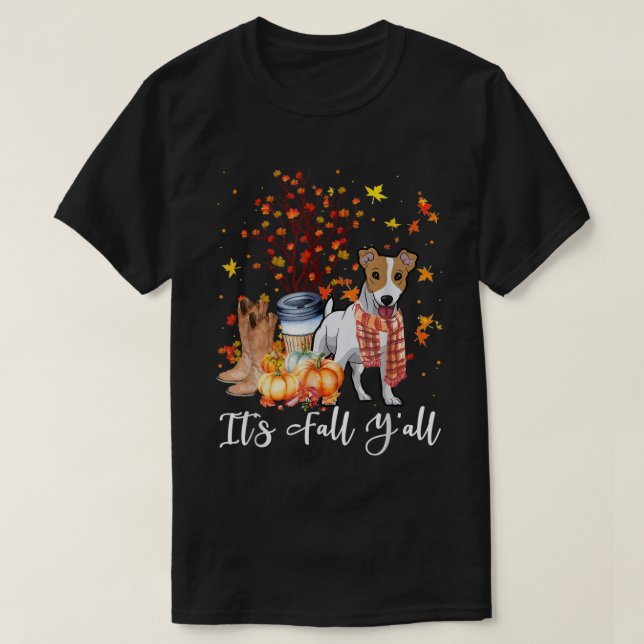T-shirt C'est Fall Y'all Jack Russell Terrier Citrouille d (Design devant)