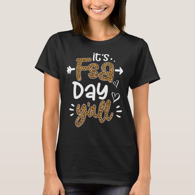 T-shirt C'est Fsa Day Y'all Leopard Imprimé Test Day Teach (Devant)