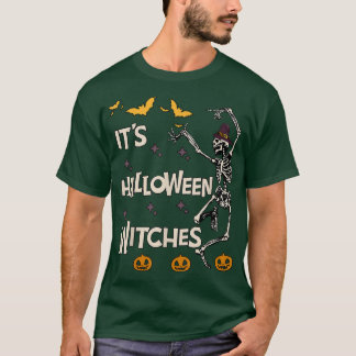T-shirt C'est Halloween sorcières Vintage sorcière squelet
