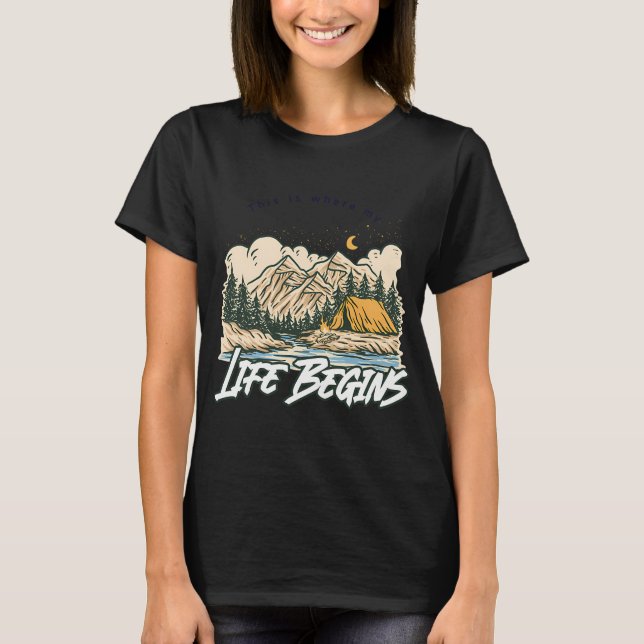 T-shirt C'est ici que ma vie commence (Devant)