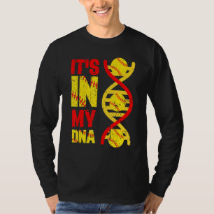 T-shirt C'est Ins My DNA Softball Sport Players Fans Team