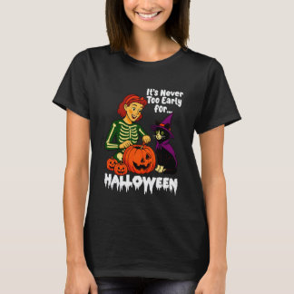 T-shirt C'est Jamais Trop Tôt pour Chat de Halloween Citro