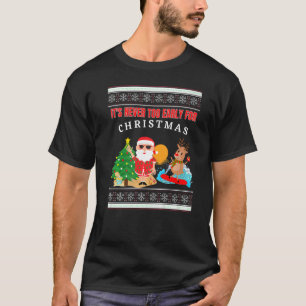 T-shirt C'est Jamais Trop Tôt Pour Noël Surfant Renne