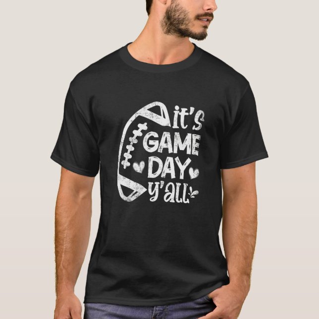 T-shirt C'est Jeu Jour Y'all Football Jour Vibes Footba (Devant)