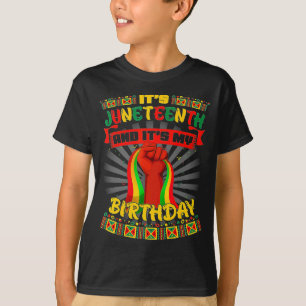 T-shirt c'est juneteenth et mon anniversaire africain noir