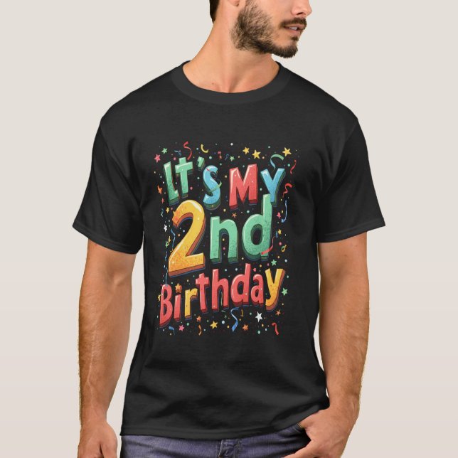 T-shirt C'EST la célébration de mon 2e anniversaire (Devant)