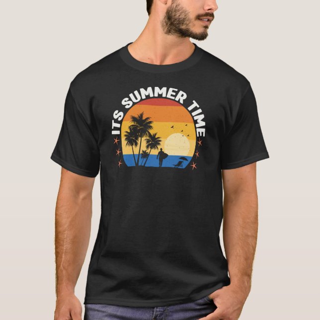T-shirt C'est la conception de coucher de soleil tropical  (Devant)