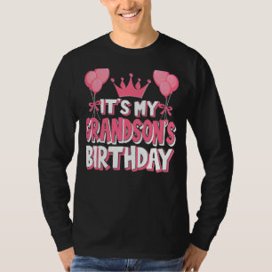 T-shirt C'est la fête d'anniversaire de My Grand-fils
