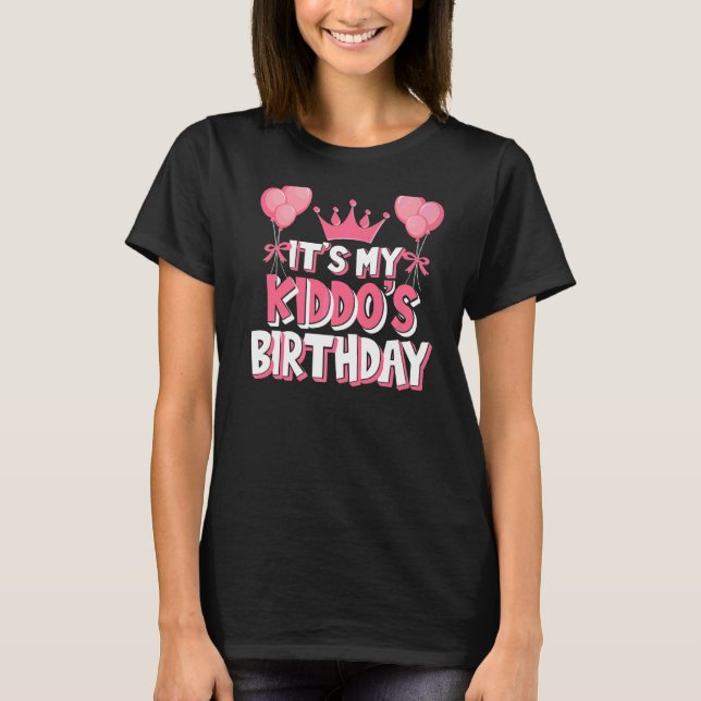 T-shirt C'est la fête d'anniversaire de My Kiddo (Devant)