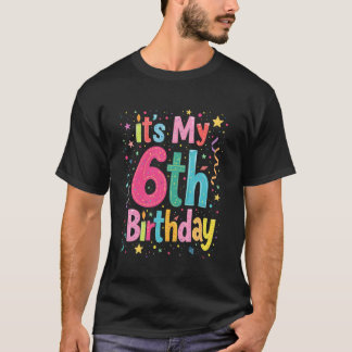 T-shirt C'est la fête de mon 6ème anniversaire