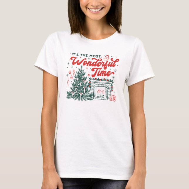 T-shirt C'est la période la plus merveilleuse de Noël (Devant)
