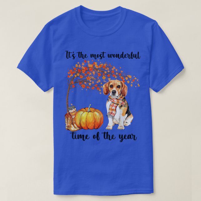 T-shirt C'est la plus merveilleuse écharpe Beagle d'automn (Design devant)
