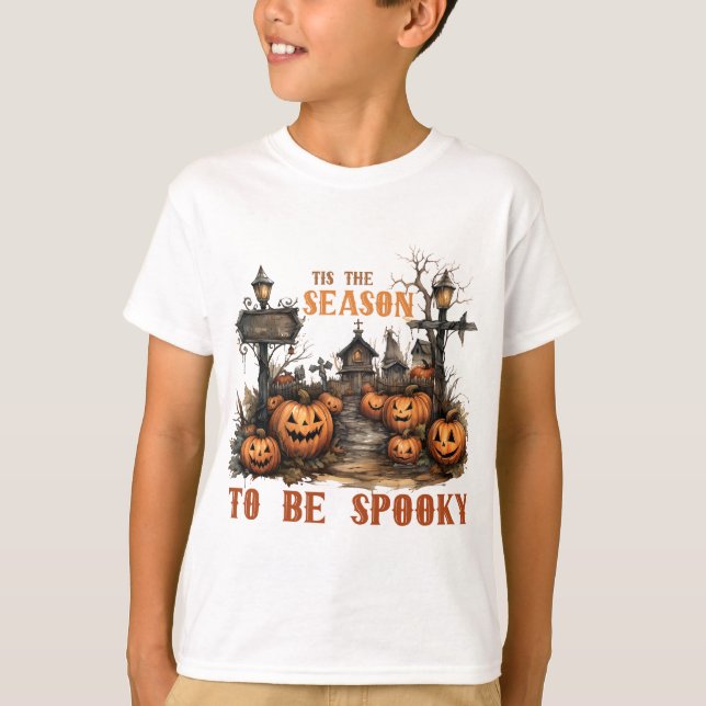 T-shirt C'est La saison à être Éffrayante (Devant)