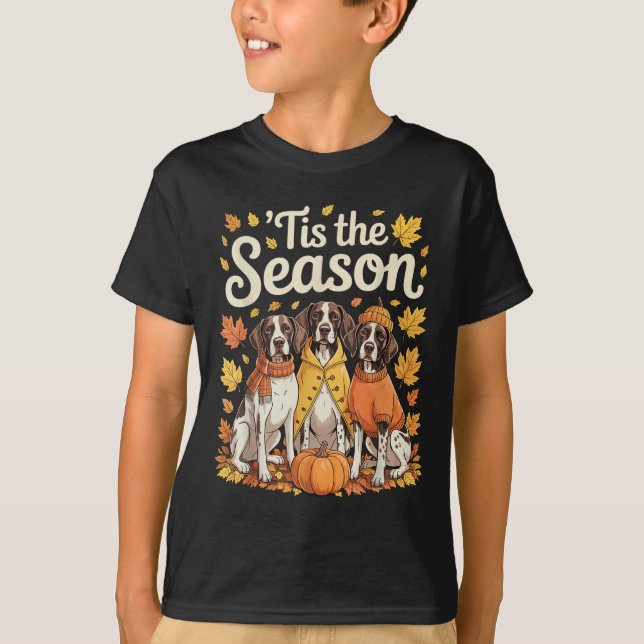 T-shirt C'Est La Saison Allemand Rondes Inter Fall Pumpk (Devant)