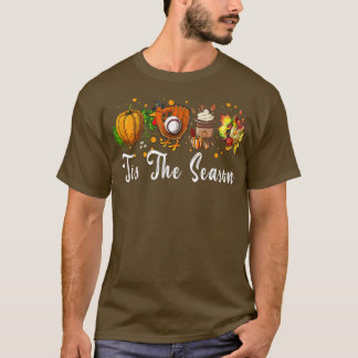 T-shirt C'Est La Saison Automne Citrouille Baseball Thanks