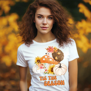 T-shirt C'est la saison automne Citrouille Floral automne