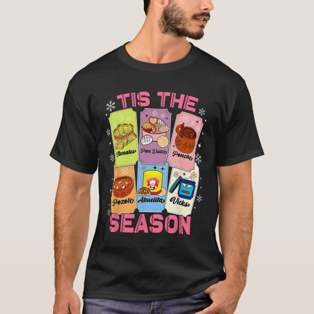 T-shirt C'Est La Saison Carte de Noël Mexicaine Pan de Noë (Devant)