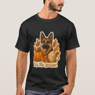 T-shirt C'est la saison Chien Berger Allemand Automne Pum