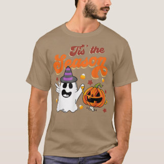 T-shirt C'Est La Saison Citrouille Boo 60s les années 70 H