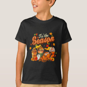 T-shirt C'Est La Saison Citrouille Leaf Latte Fall Volleyb