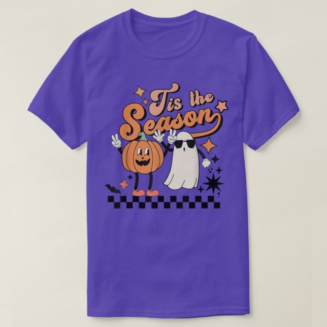 T-shirt C'Est La Saison Cute Ghost Éffrayant Pumkin Horror (Design devant)