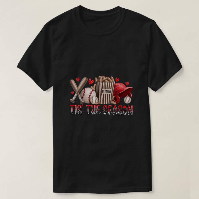 T-shirt C'Est La Saison De Baseball Jeu Jour Sports Fan Ba (Design devant)
