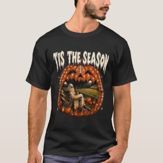 T-shirt C'est la saison de football drôle fantôme Hallowee