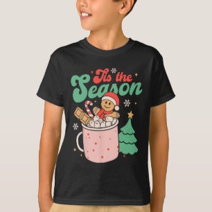 T-shirt C'est la saison de Noël au cacao chaud au pain d'é