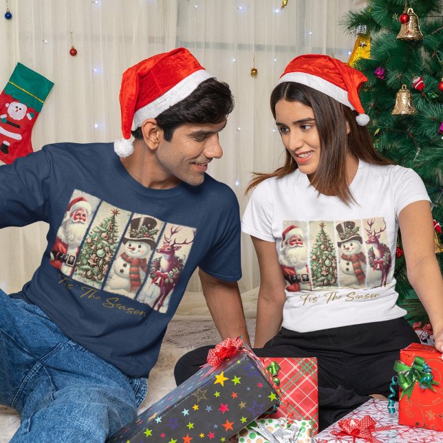 T-shirt 'C'est la saison des Motifs de Noël (Créateur téléchargé)
