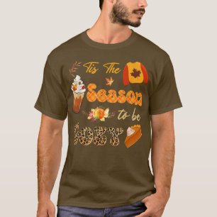 T-shirt C'Est La Saison D'Être Cosy Léopard Citrouille Épi