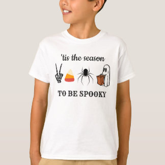 T-shirt C'est la saison d'être effrayant Halloween Enfants