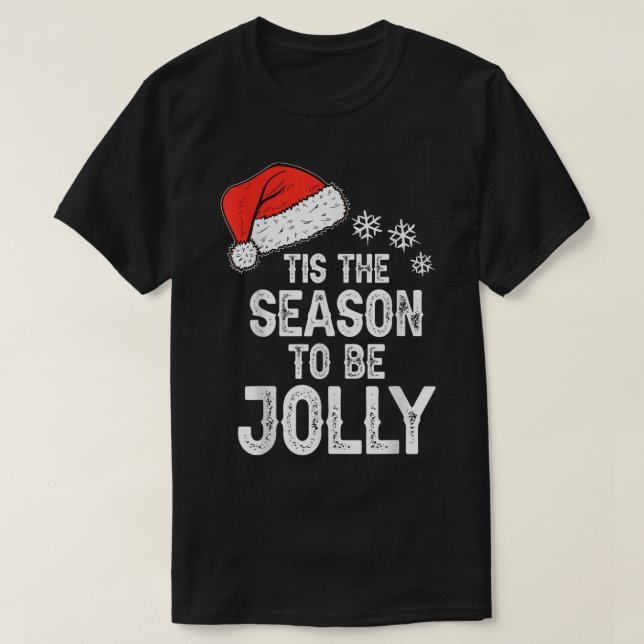 T-shirt C'est la saison d'être joyeux Design (Design devant)
