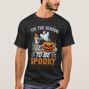T-shirt C'est la saison d'Halloween Fantôme Citrouille Épo