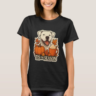 T-shirt C'est la saison Dogo Argentino Chien Automne Pumpk