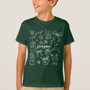 T-shirt C'est la saison - Doodle de Noël