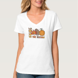 T-shirt C'est la saison Football Citrouille automne