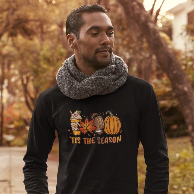 T-shirt C'est la saison Football Citrouille automne (Tis the Season Football Pumpkin Fall T-Shirt)