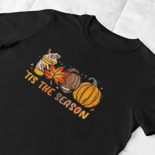 T-shirt C'est la saison Football Citrouille Automne T-Shir