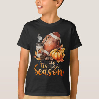 T-shirt C'Est La Saison Football Citrouille Épice Automne