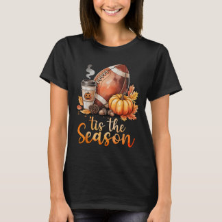 T-shirt C'Est La Saison Football Citrouille Épice Automne