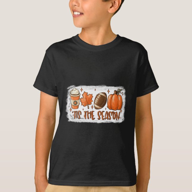 T-shirt C'Est La Saison Football Football Chute Thanksgivi (Devant)