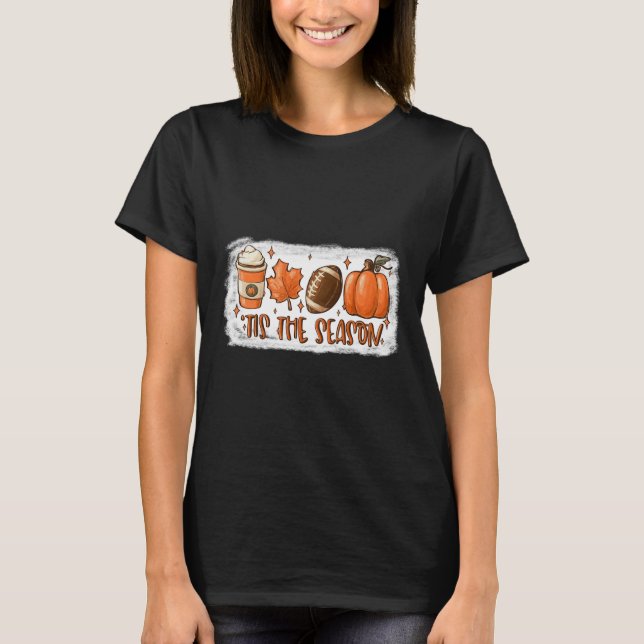 T-shirt C'Est La Saison Football Football Chute Thanksgivi (Devant)