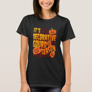 T-shirt C'est la saison gourde décorative Halloween heureu