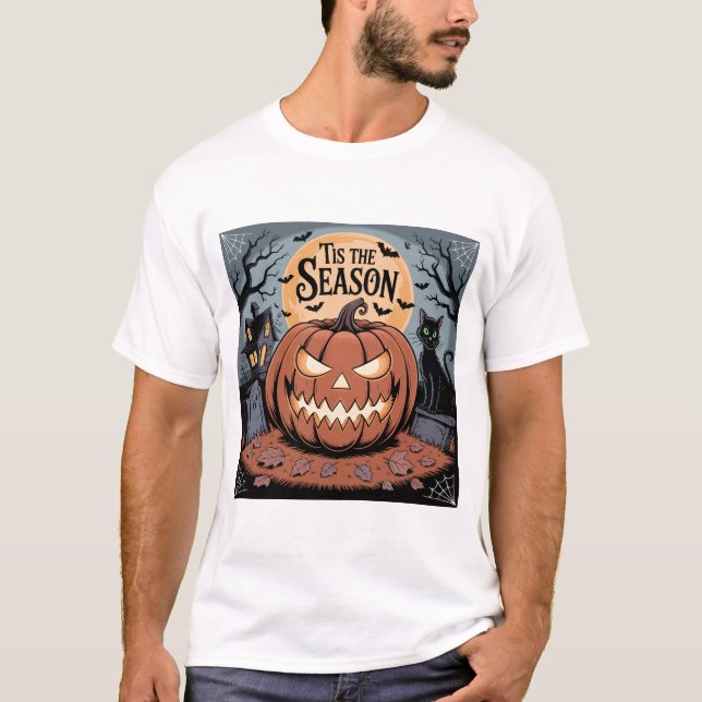 T-shirt C'est la saison Halloween (Devant)