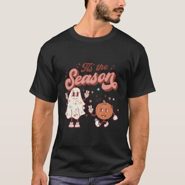 T-shirt C'Est La Saison Halloween Py Ghost Citrouille (Devant)