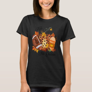 T-shirt C'Est La Saison Leopard Citrouille Love Automne Ma